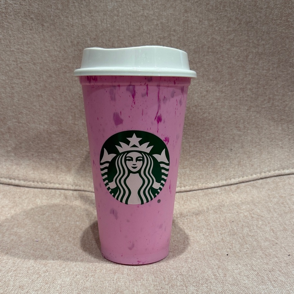 Starbucks Limited Edition Pink Speckle Travel Hot Cup